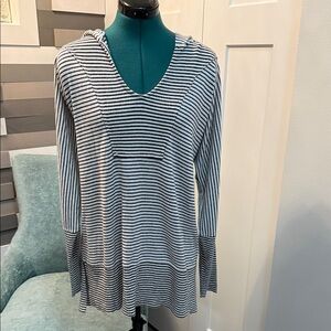 BKE Black and White Striped Hoodie